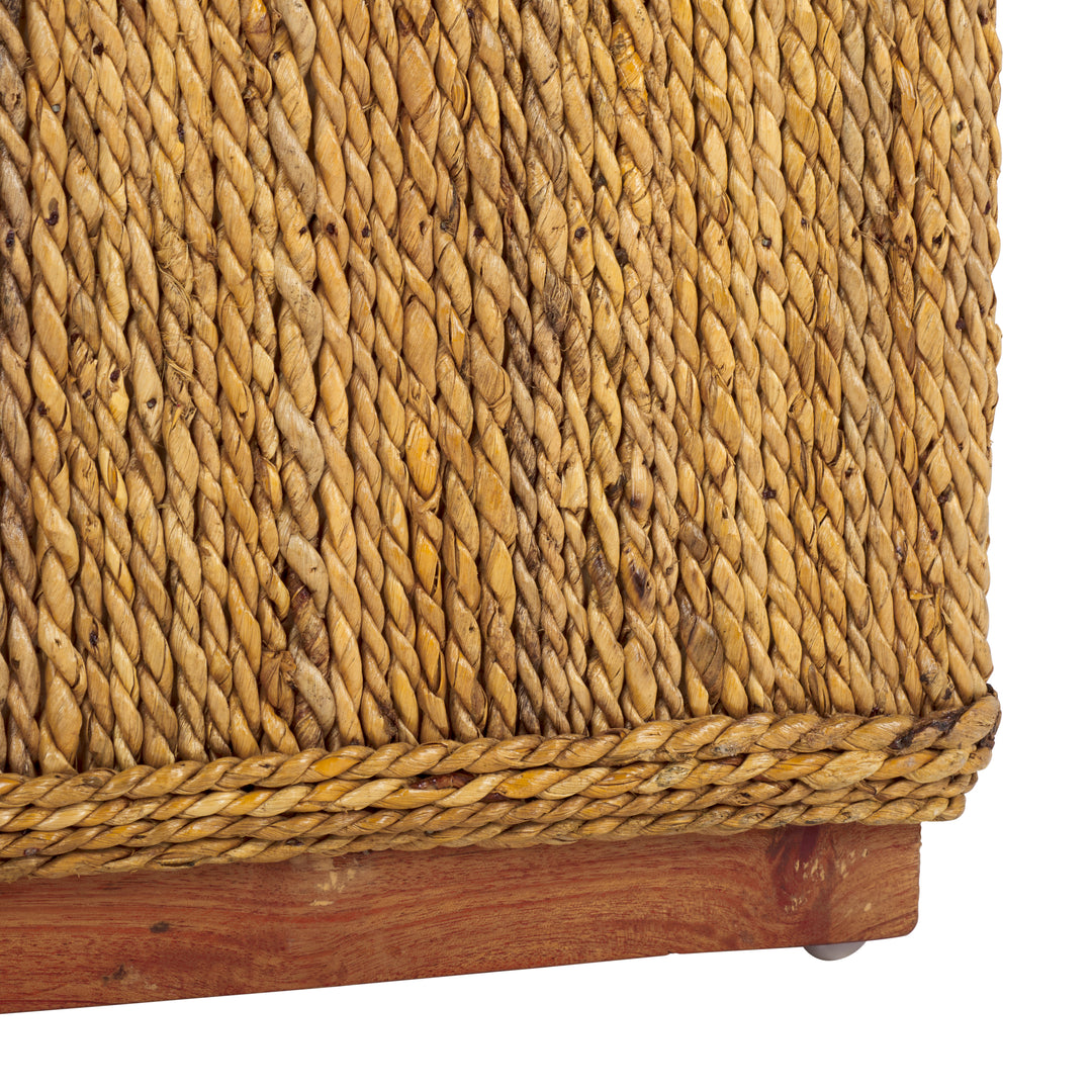 American Home Furniture Safavieh Couture Donnabella Woven Abaca Ottoman