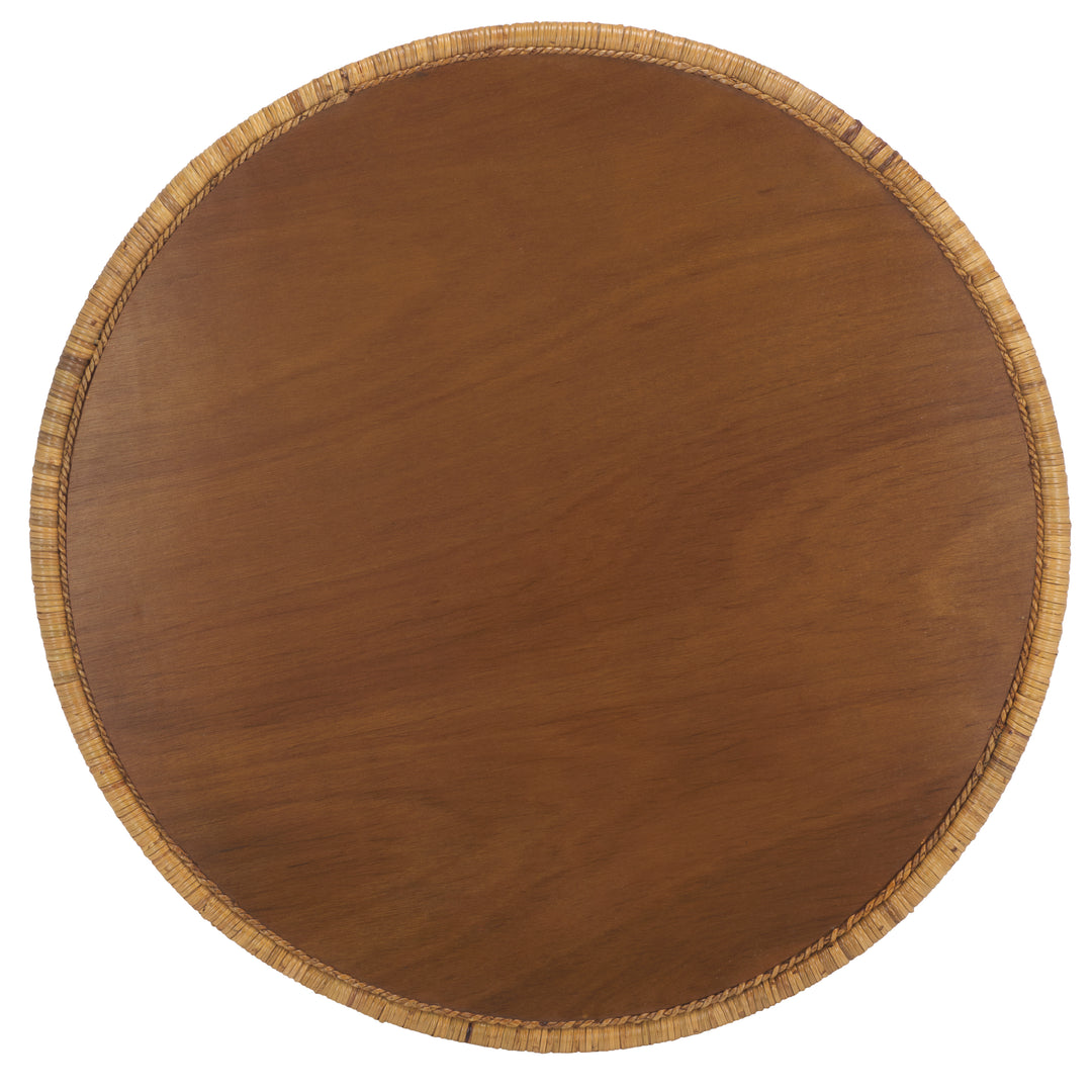 American Home Furniture Safavieh Couture Braylen Rattan And Glass Round Coffee Table