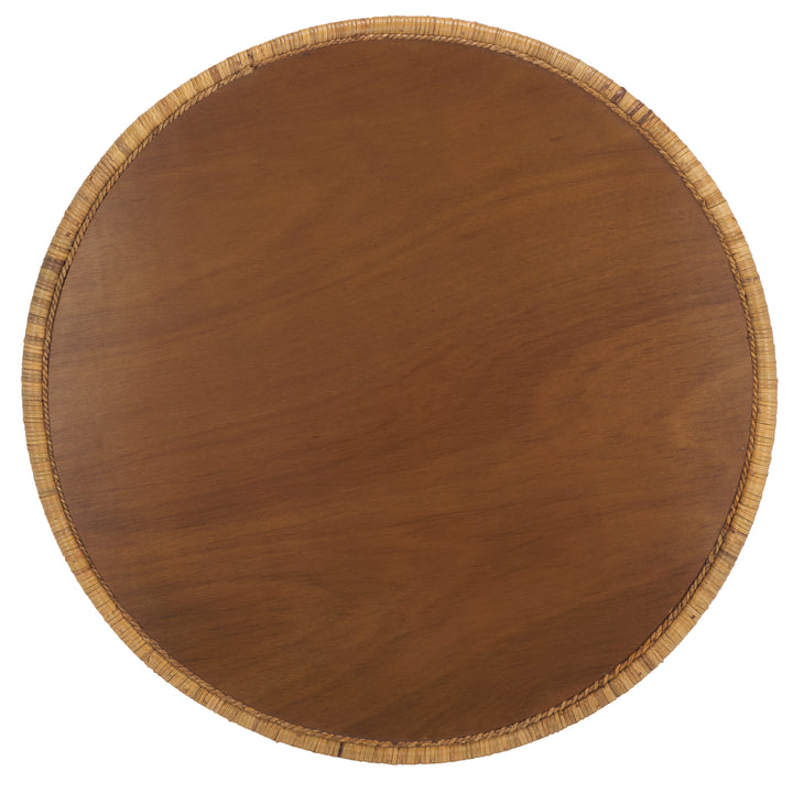 American Home Furniture Safavieh Couture Braylen Rattan And Glass Round Coffee Table