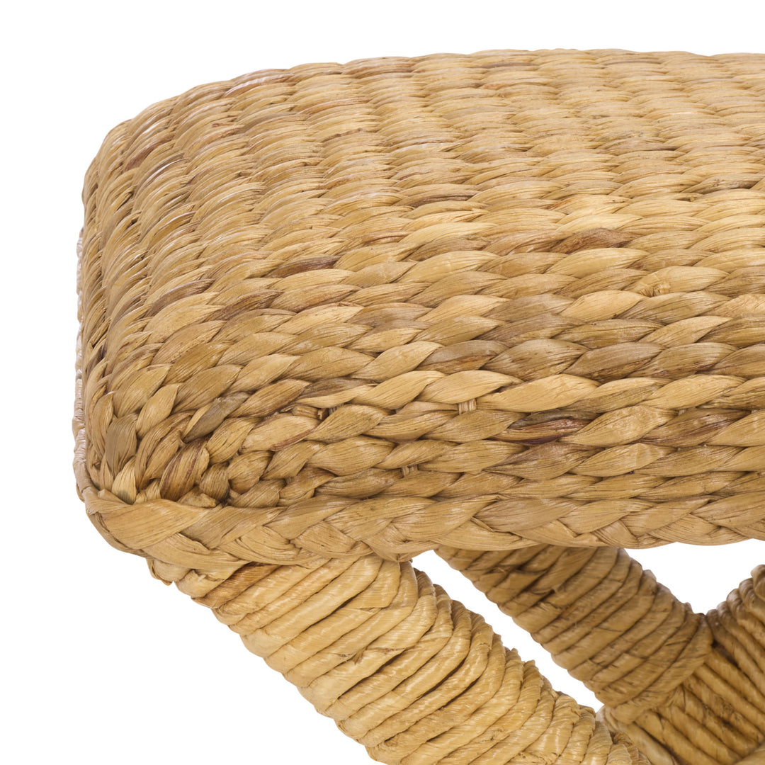 American Home Furniture Safavieh Couture Caprianna Woven Waterhyacinth Stool