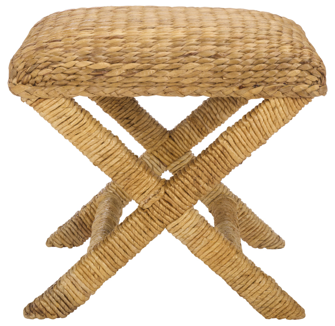 American Home Furniture Safavieh Couture Caprianna Woven Waterhyacinth Stool