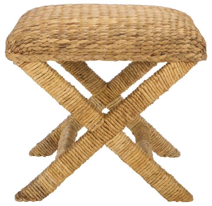 American Home Furniture Safavieh Couture Caprianna Woven Waterhyacinth Stool