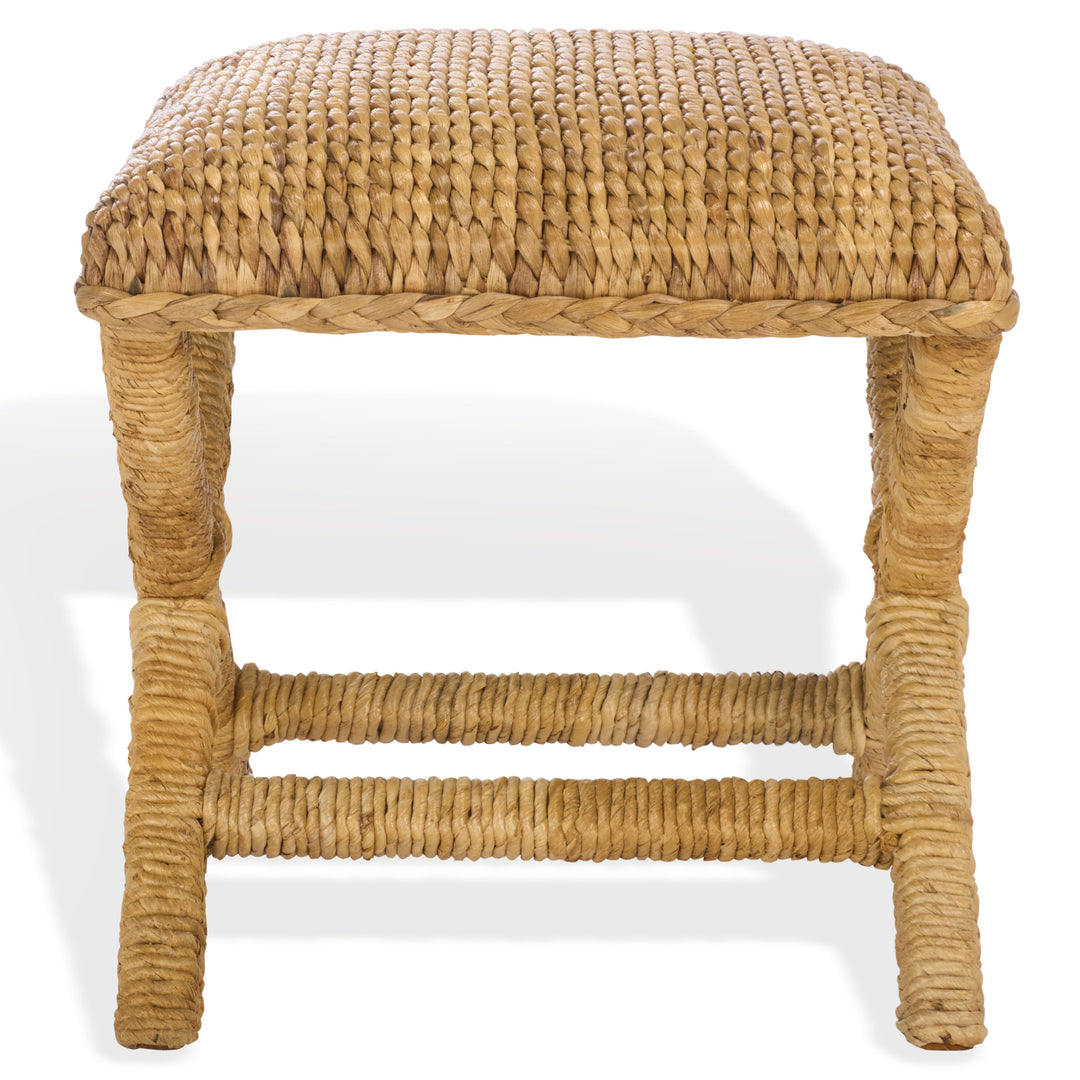 American Home Furniture Safavieh Couture Caprianna Woven Waterhyacinth Stool
