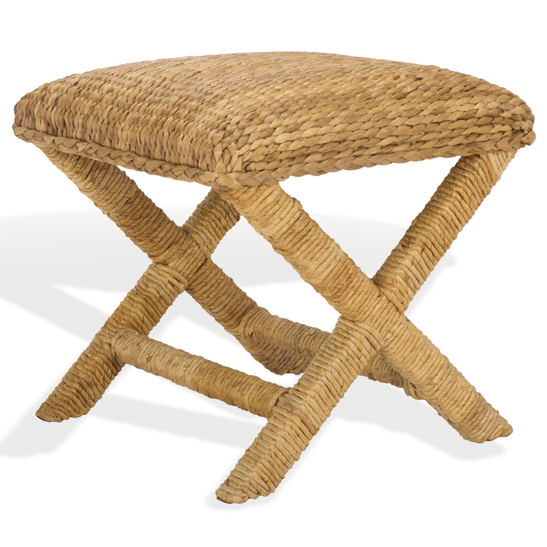 American Home Furniture Safavieh Couture Caprianna Woven Waterhyacinth Stool