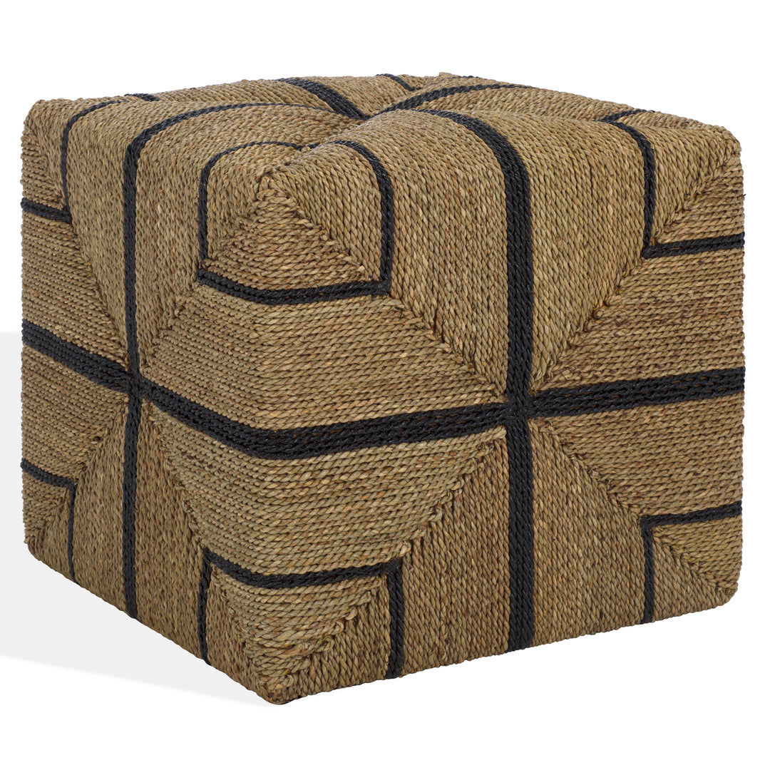 American Home Furniture Safavieh Couture Liatasha Woven Seagrass Ottoman