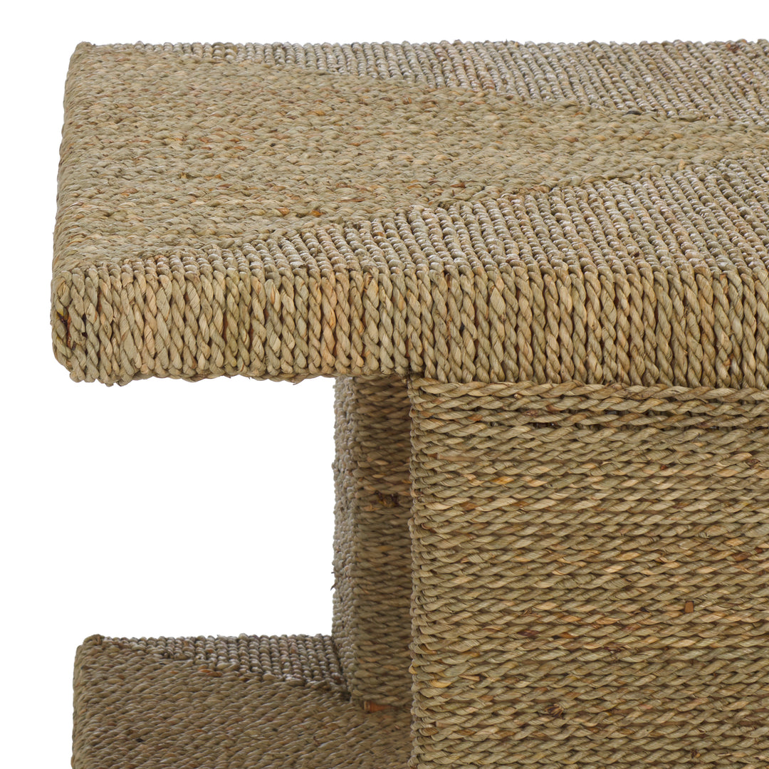 American Home Furniture Safavieh Couture Malta Woven Seagrass Coffee Table