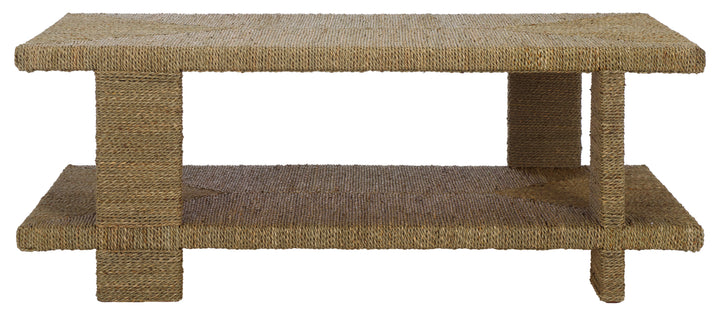 American Home Furniture Safavieh Couture Malta Woven Seagrass Coffee Table