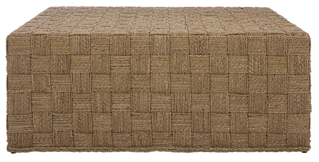 American Home Furniture Safavieh Couture Norabelle Square Woven Seagrass Coffee Table