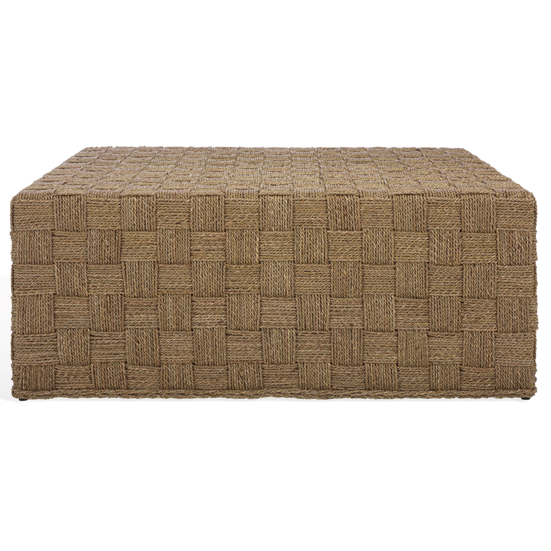 American Home Furniture Safavieh Couture Norabelle Square Woven Seagrass Coffee Table
