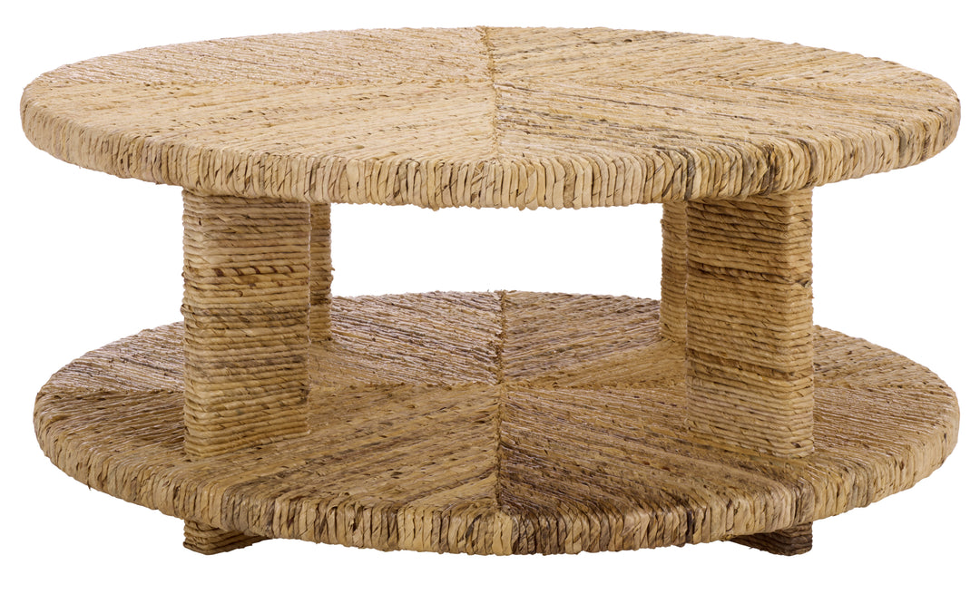 American Home Furniture Safavieh Couture Rolando Abaca Round Coffee Table