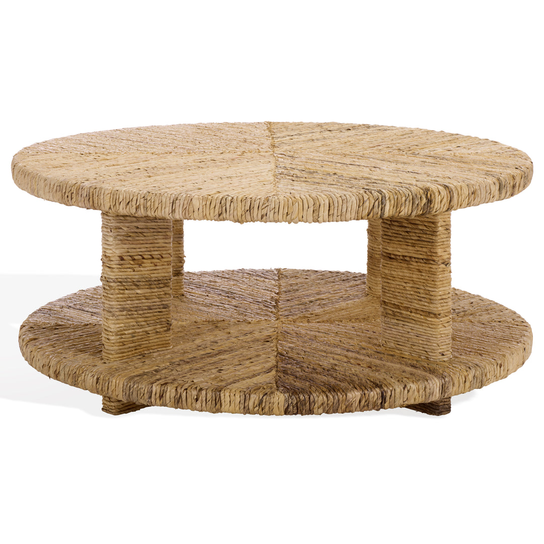American Home Furniture Safavieh Couture Rolando Abaca Round Coffee Table
