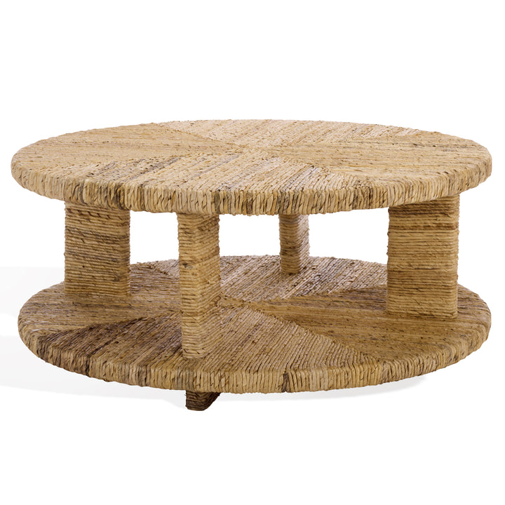 American Home Furniture Safavieh Couture Rolando Abaca Round Coffee Table