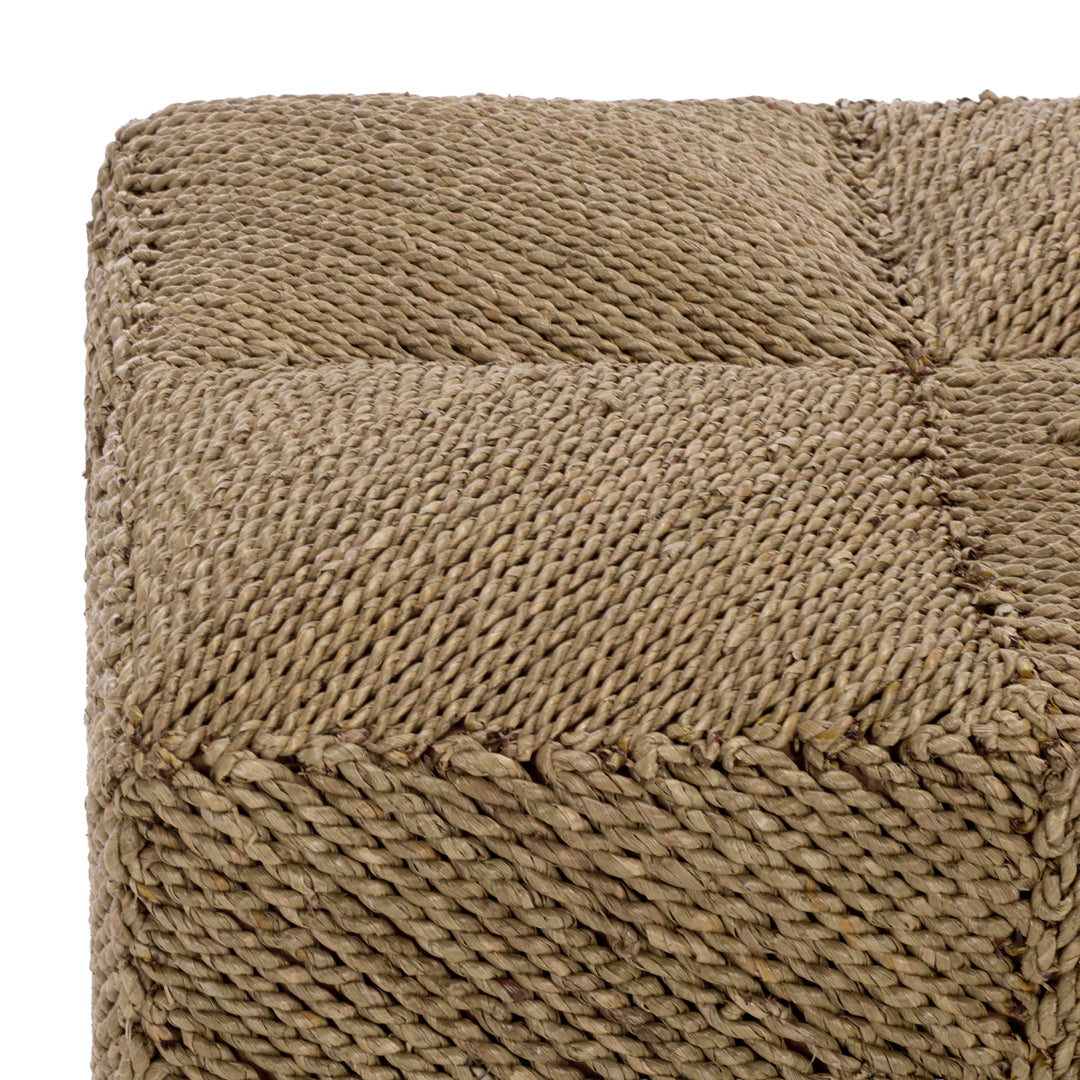 American Home Furniture Safavieh Couture Malta Woven Seagrass Square Ottoman