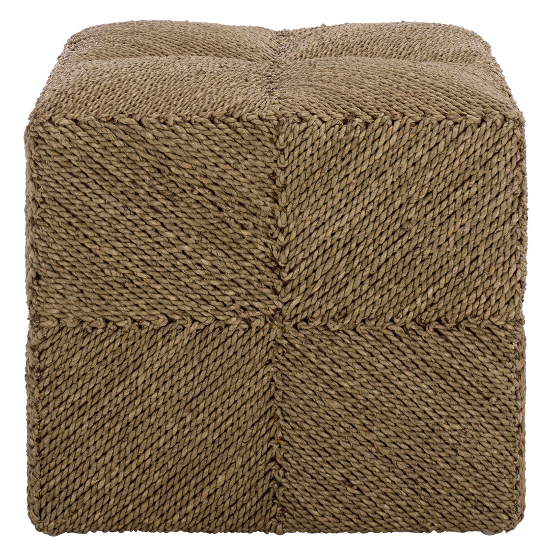 American Home Furniture Safavieh Couture Malta Woven Seagrass Square Ottoman