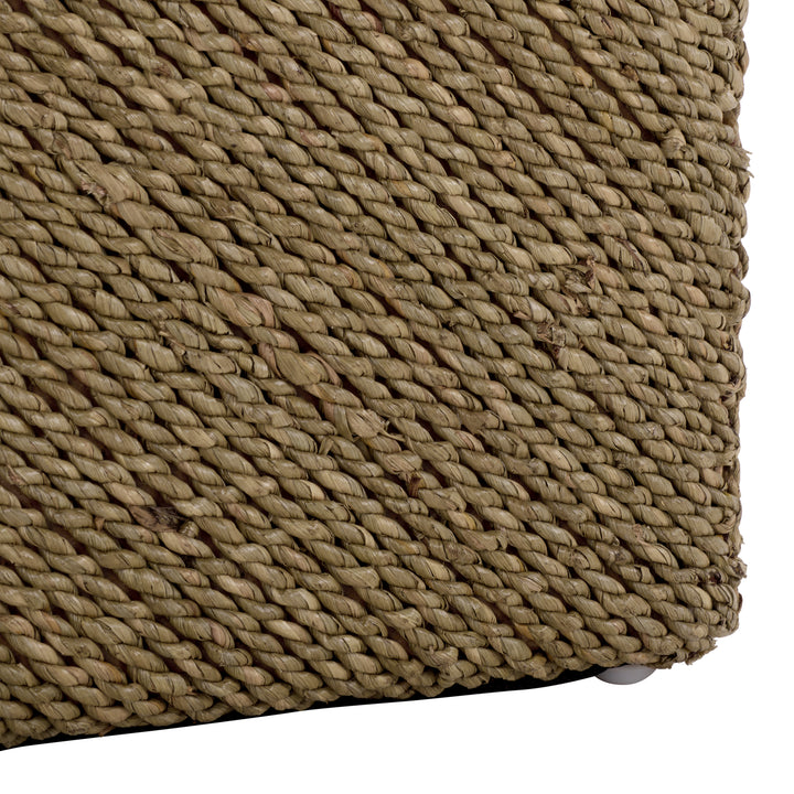 American Home Furniture Safavieh Couture Malta Woven Seagrass Square Ottoman