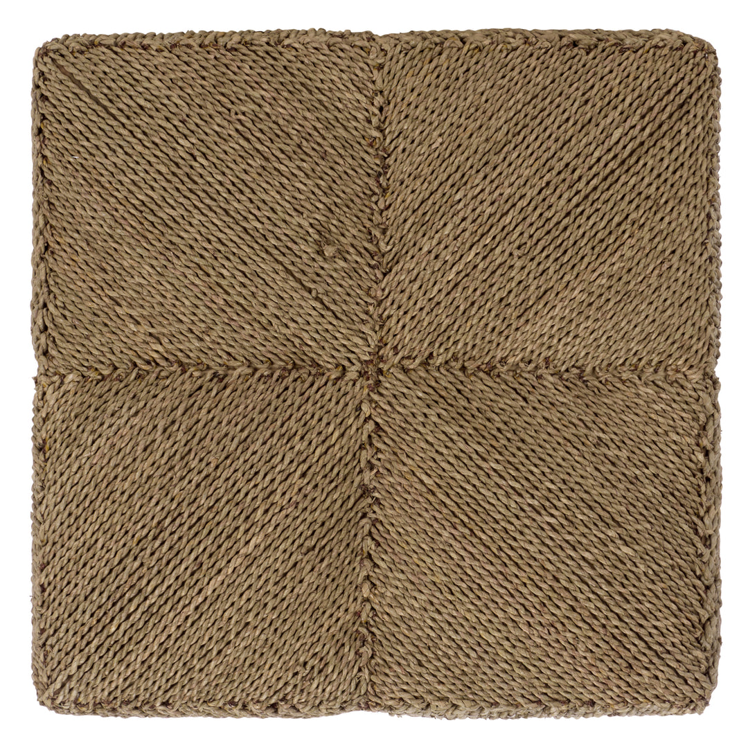 American Home Furniture Safavieh Couture Malta Woven Seagrass Square Ottoman