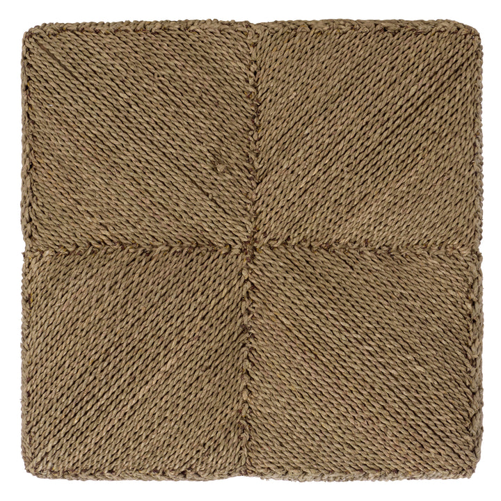 American Home Furniture Safavieh Couture Malta Woven Seagrass Square Ottoman