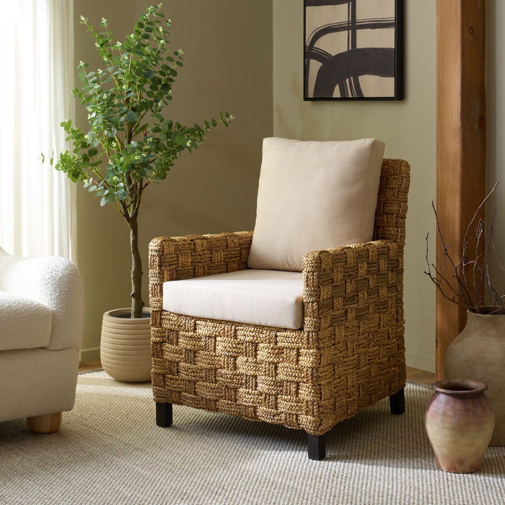 American Home Furniture Safavieh Couture Gregory Tall Woven Water Hyacinth Accent Chair