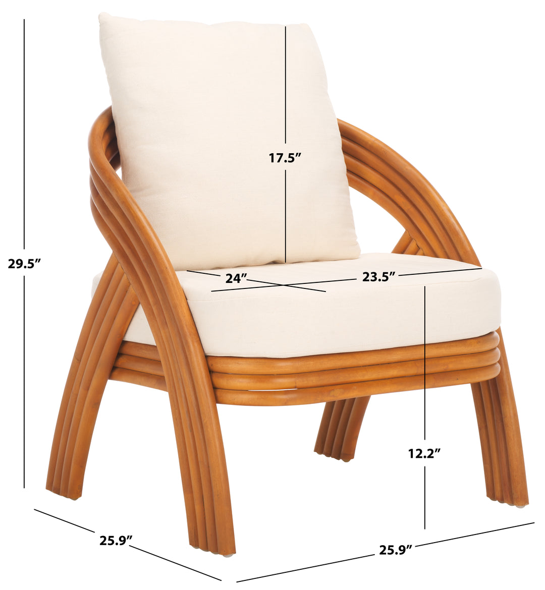 American Home Furniture | Safavieh Couture - DEMARCO RATTAN ACCENT CHAIR