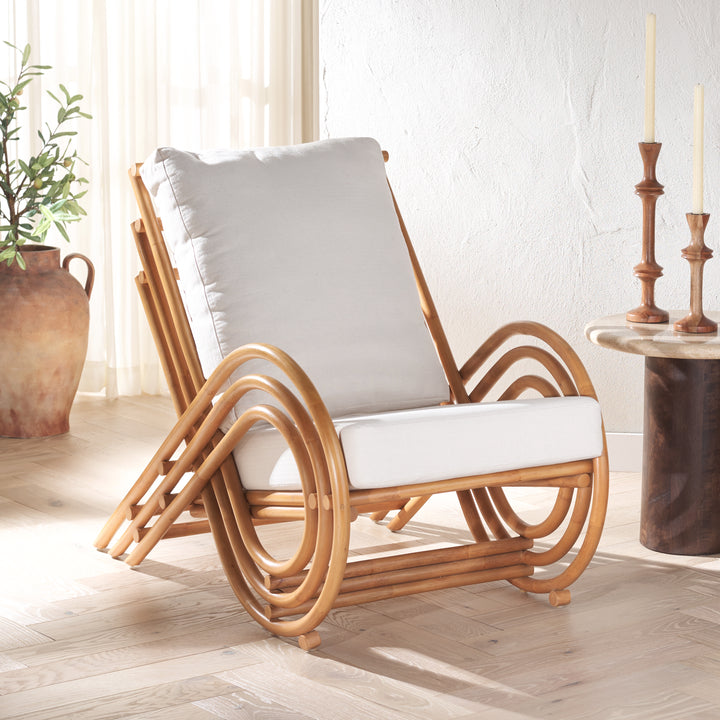 American Home Furniture | Safavieh Couture - FERNSON RATTAN ACCENT CHAIR