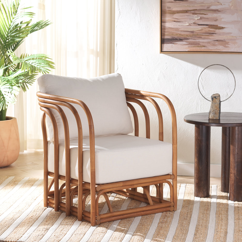 American Home Furniture | Safavieh Couture - HARLOWE RATTAN ACCENT CHAIR