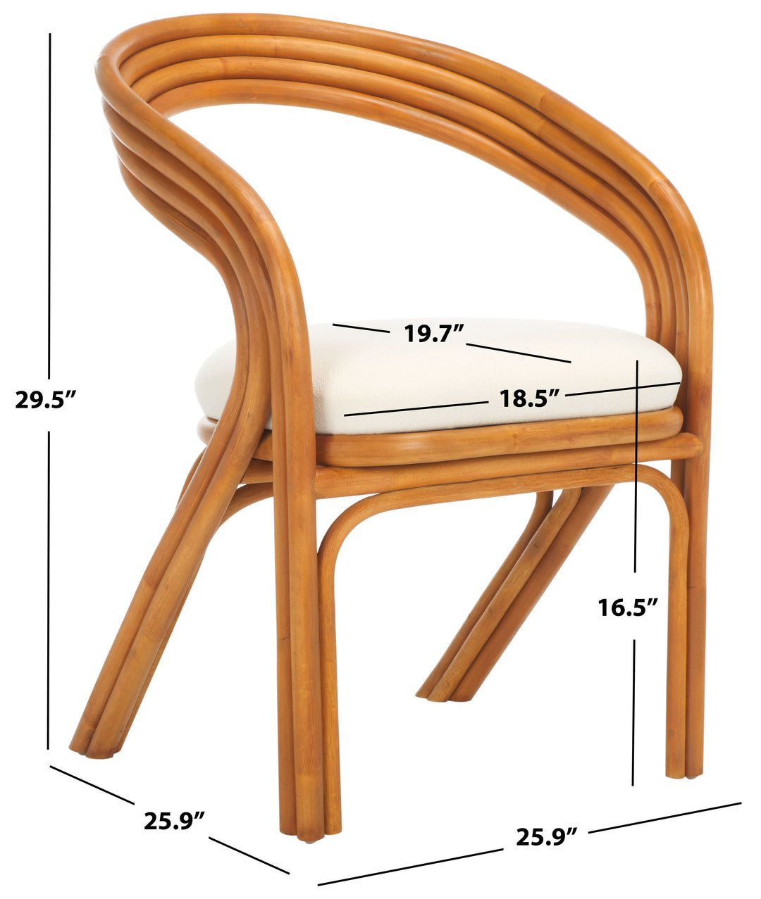 American Home Furniture | Safavieh Couture - JENNABROOK RATTAN DINING CHAIR