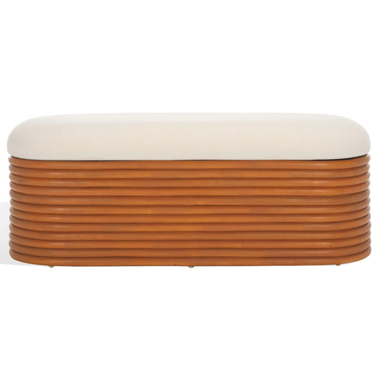 Safavieh Couture Bayard Rattan Storage Bench BENCHES