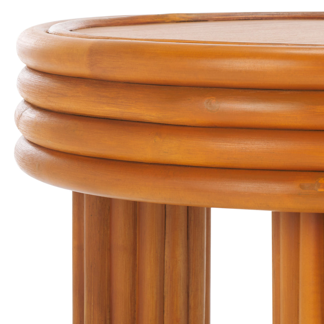 American Home Furniture | Safavieh Couture - BAYARD RATTAN ROUND ACCENT TABLE