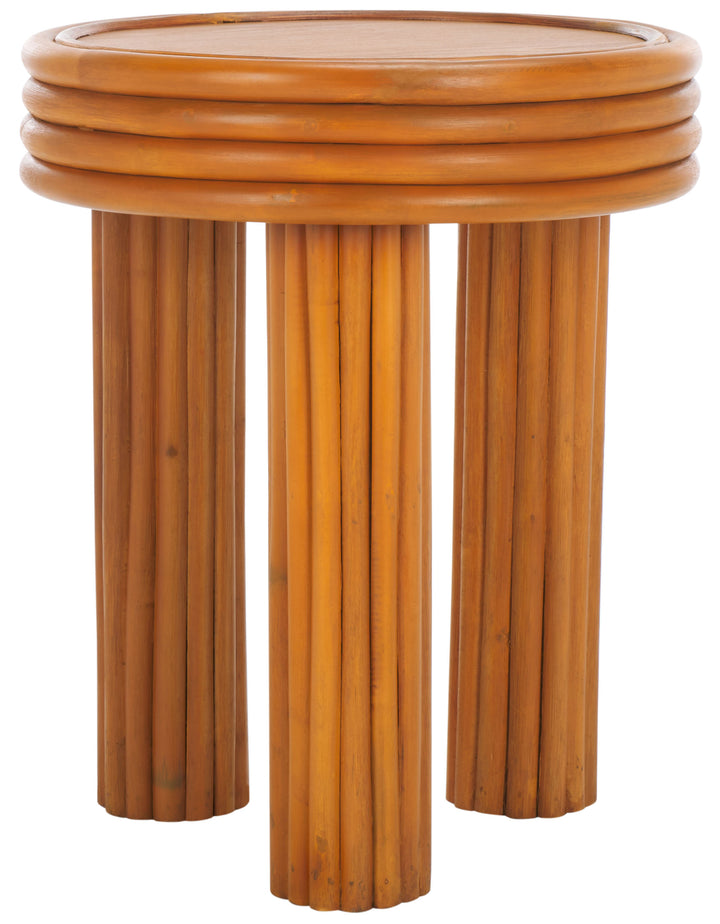 American Home Furniture | Safavieh Couture - BAYARD RATTAN ROUND ACCENT TABLE