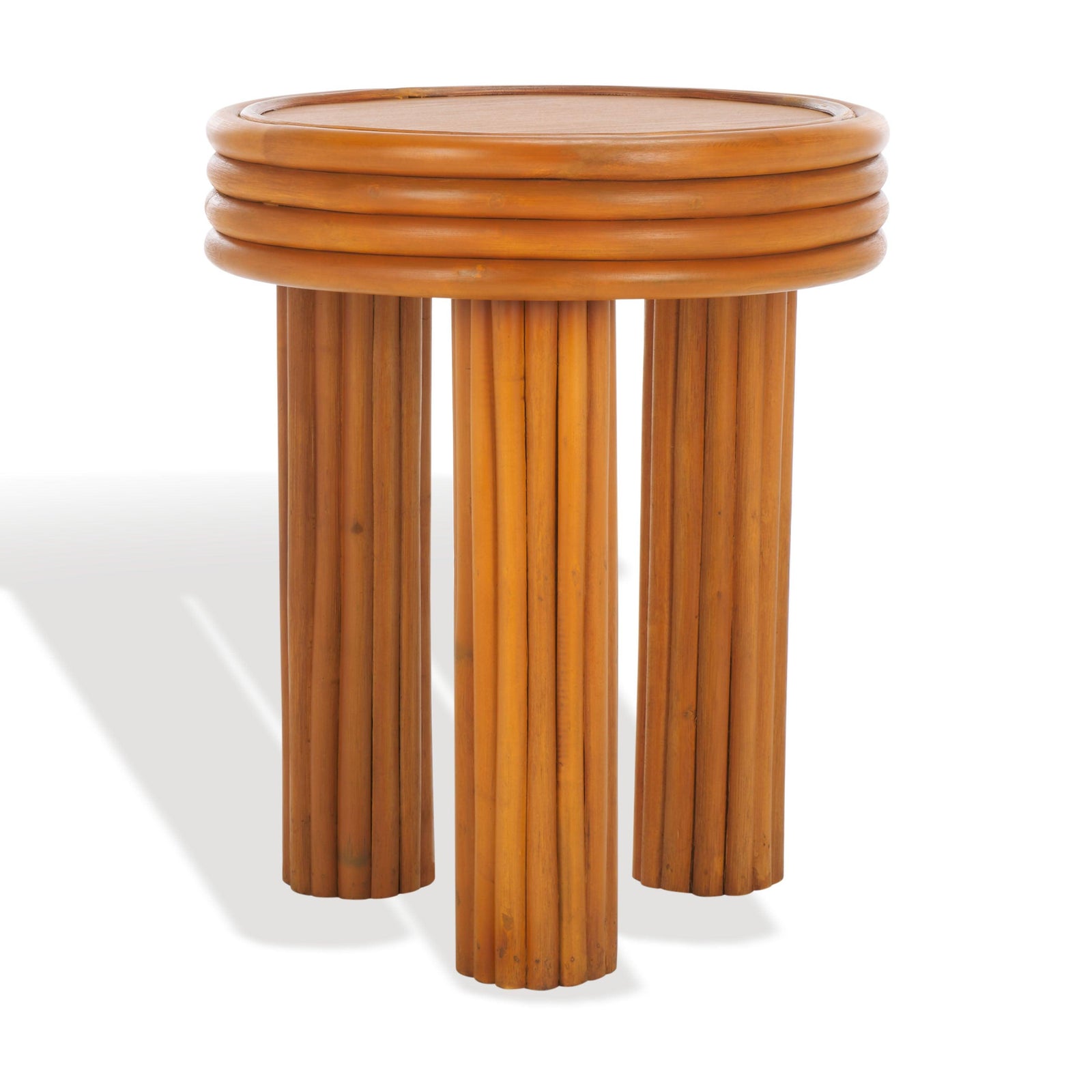 Safavieh Couture Bayard Rattan Round Accent Table ACCENT TABLES