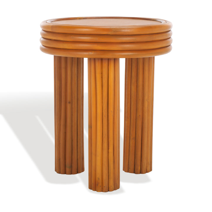 American Home Furniture | Safavieh Couture - BAYARD RATTAN ROUND ACCENT TABLE