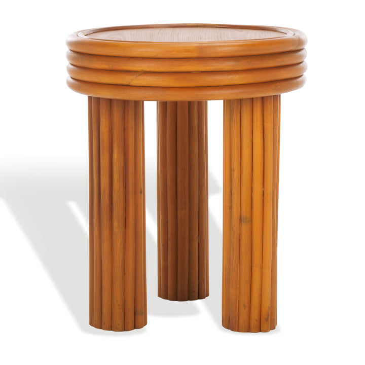 American Home Furniture | Safavieh Couture - BAYARD RATTAN ROUND ACCENT TABLE