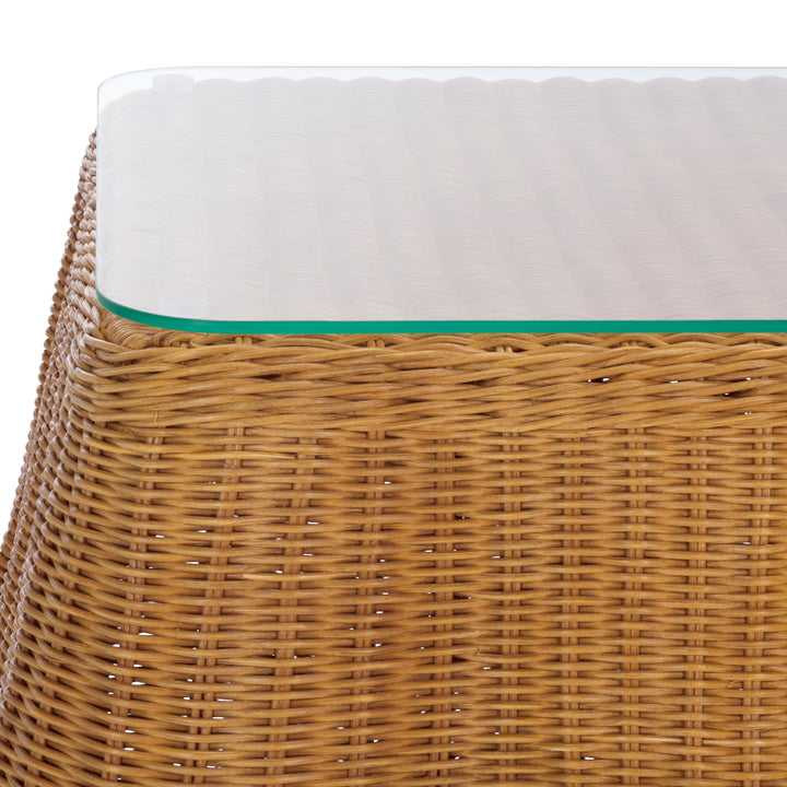 American Home Furniture Safavieh Couture Hylda Square Rattan Accent Table