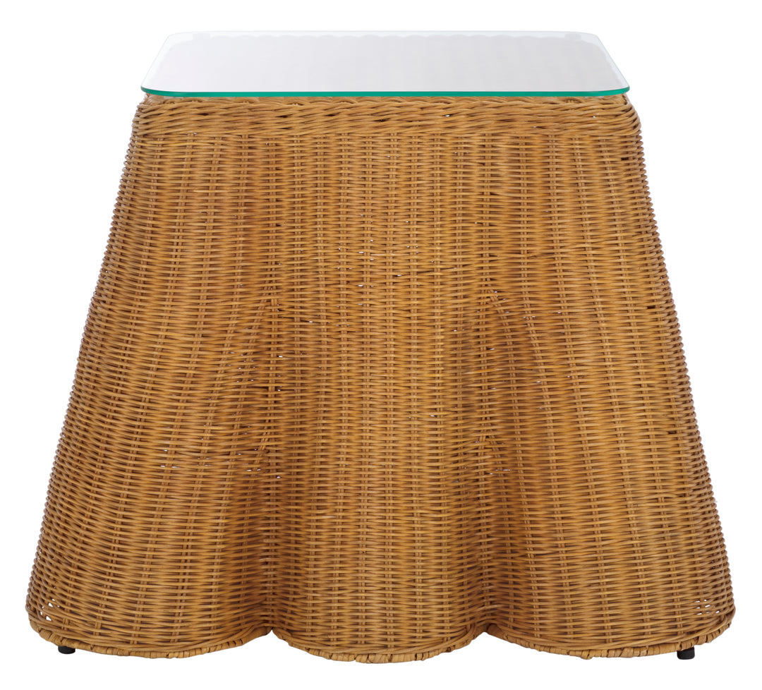 American Home Furniture Safavieh Couture Hylda Square Rattan Accent Table