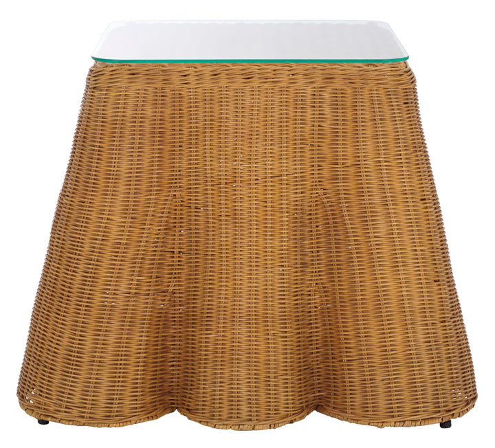 American Home Furniture Safavieh Couture Hylda Square Rattan Accent Table