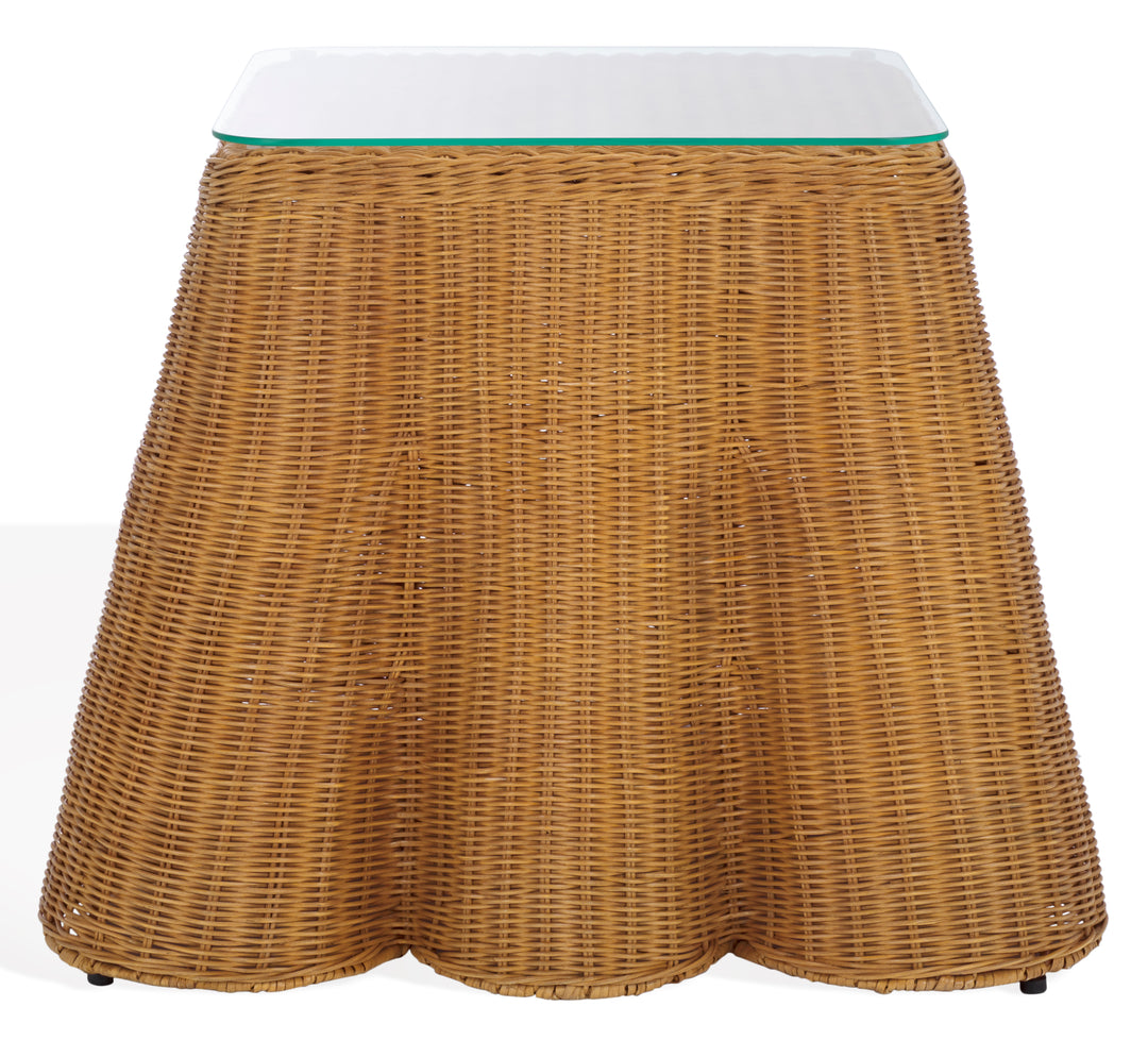 American Home Furniture Safavieh Couture Hylda Square Rattan Accent Table