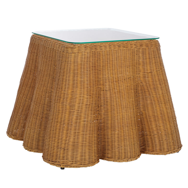 American Home Furniture Safavieh Couture Hylda Square Rattan Accent Table