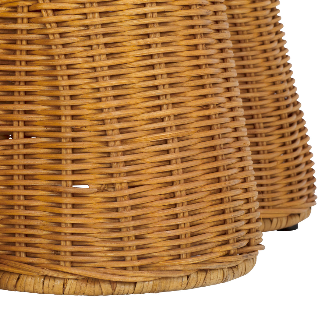 American Home Furniture Safavieh Couture Hylda Round Rattan Accent Table