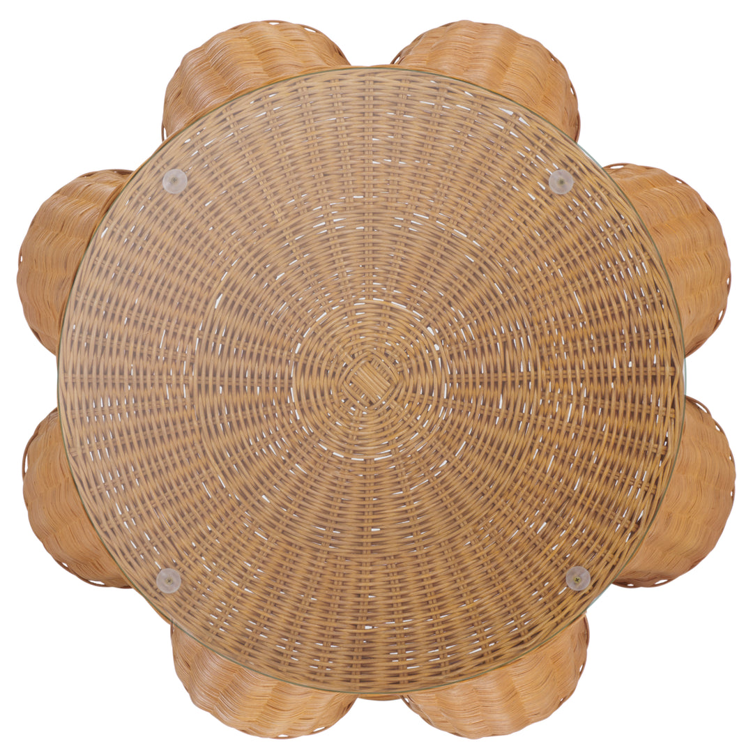 American Home Furniture Safavieh Couture Hylda Round Rattan Accent Table