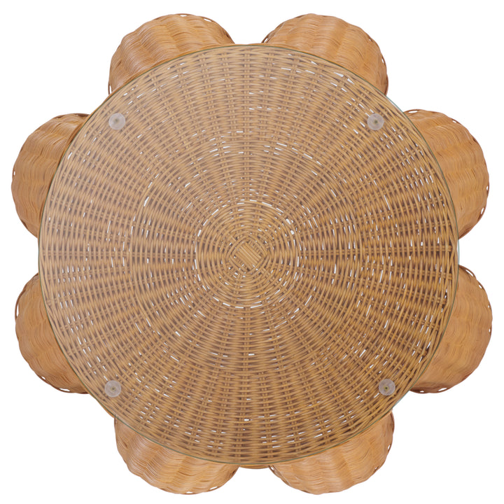 American Home Furniture Safavieh Couture Hylda Round Rattan Accent Table