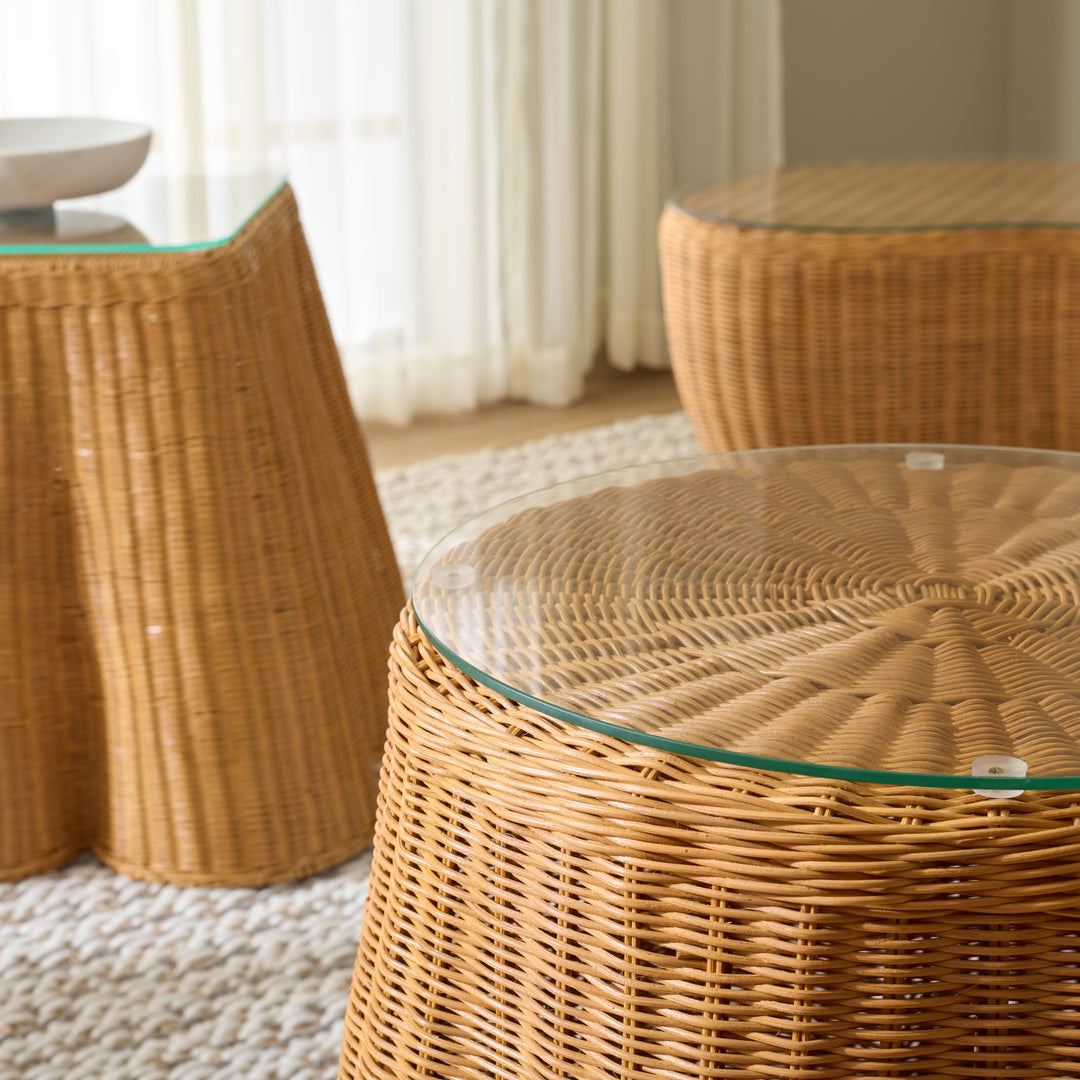 American Home Furniture Safavieh Couture Hylda Square Rattan Accent Table