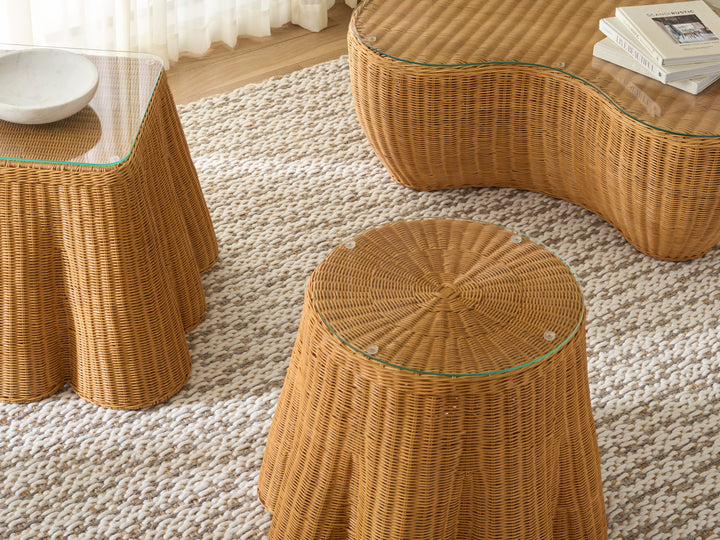 American Home Furniture Safavieh Couture Hylda Square Rattan Accent Table