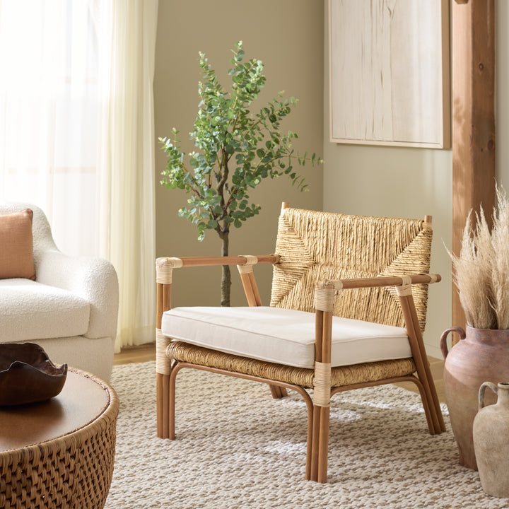 American Home Furniture Safavieh Couture Elexa Banana Weaving Accent Chair