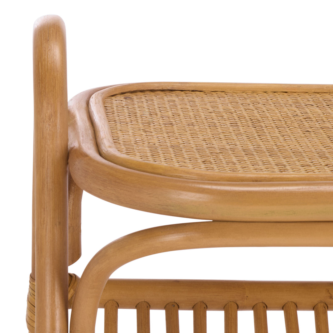 American Home Furniture Safavieh Couture Bayard Rattan Pole Magazine Holder Accent Table