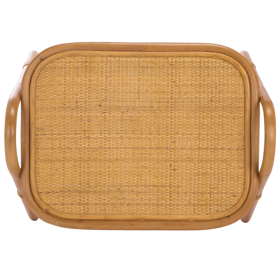 American Home Furniture Safavieh Couture Bayard Rattan Pole Magazine Holder Accent Table