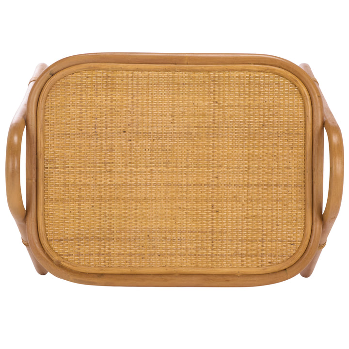 American Home Furniture Safavieh Couture Bayard Rattan Pole Magazine Holder Accent Table