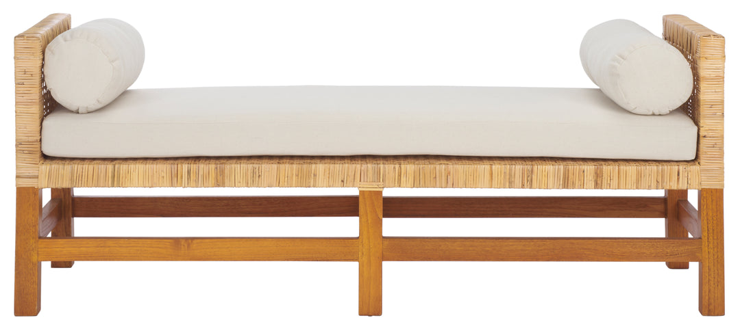 American Home Furniture Safavieh Couture Cryslene Teakwood Bench