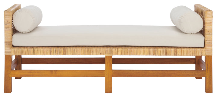 American Home Furniture Safavieh Couture Cryslene Teakwood Bench
