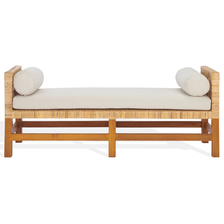 American Home Furniture Safavieh Couture Cryslene Teakwood Bench