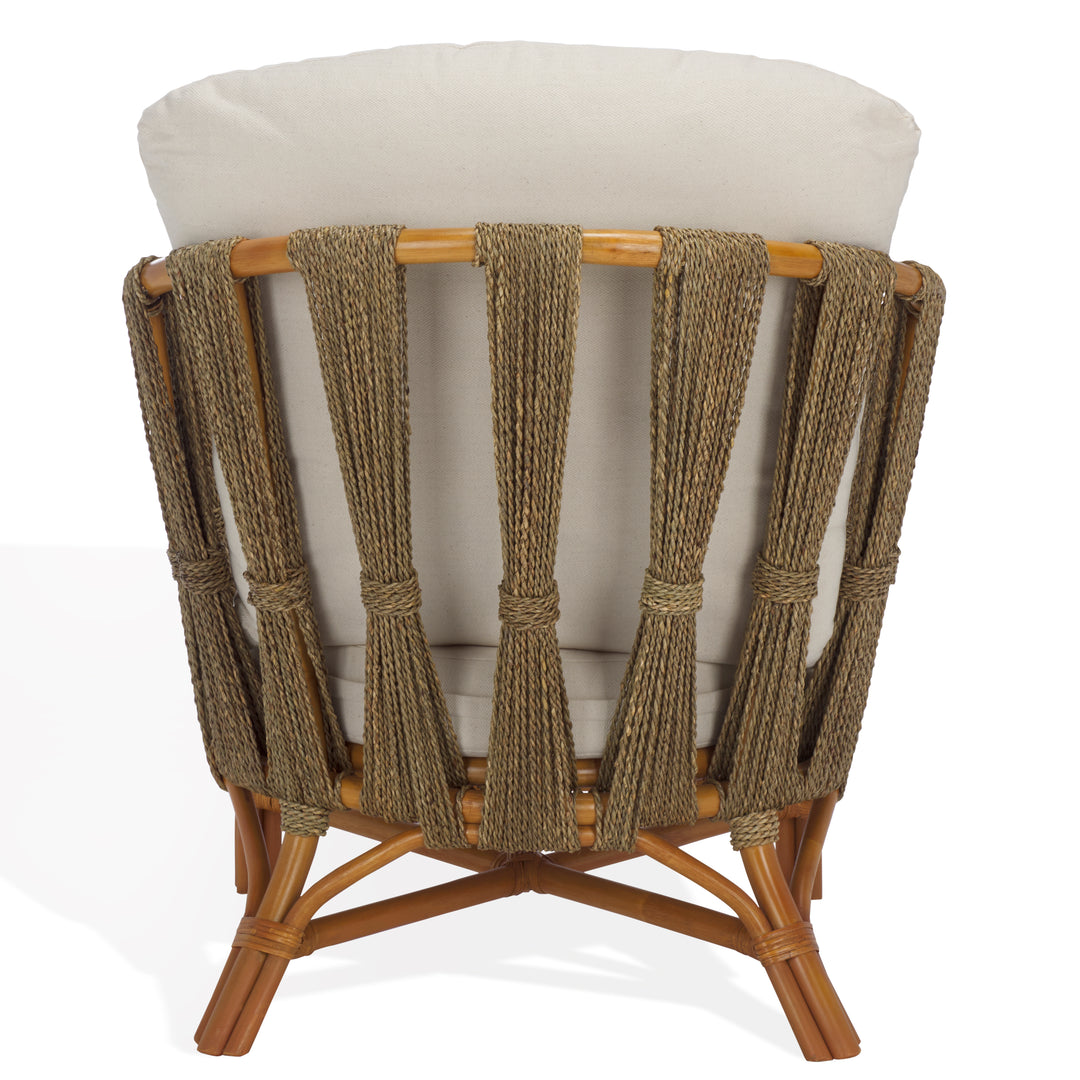 American Home Furniture Safavieh Couture Donatello Rattan Pole Accent Chair